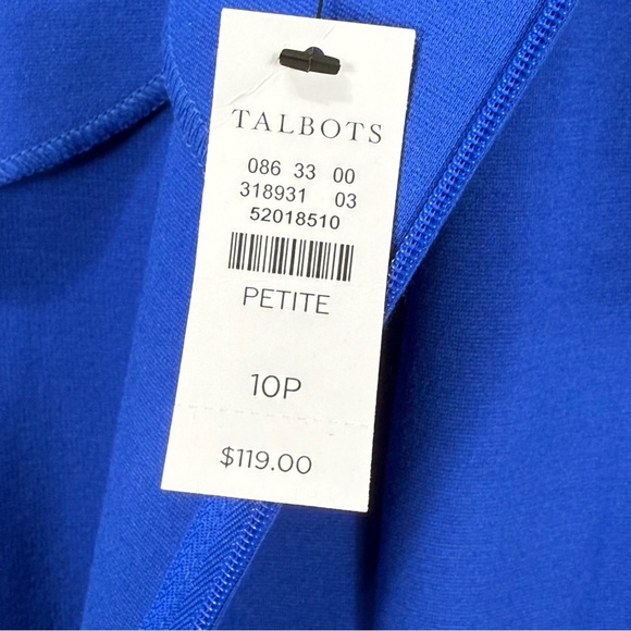 Talbots short sleeve Royal Blue Sheath Dress Women’s Size 10 petite NWT - Picture 11 of 13